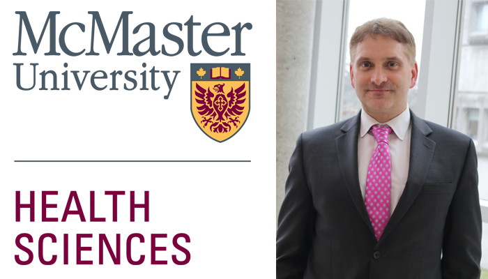 Jason Busse next to McMaster University Health Sciences logo.